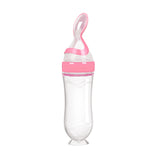 Silicone Baby Bottle with Spoon