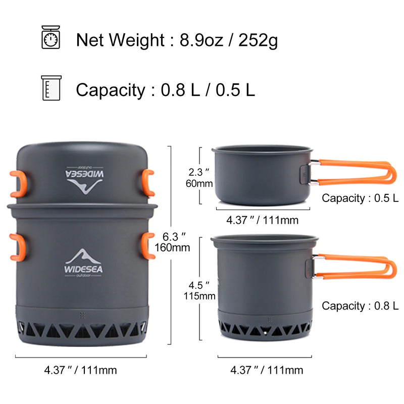 Widesea Camping Cookware Set