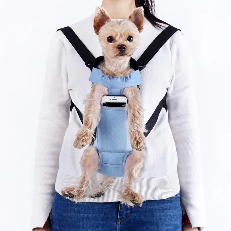 Denim Pet Carrier Backpack