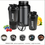 2-Tier Protein Shaker Bottle