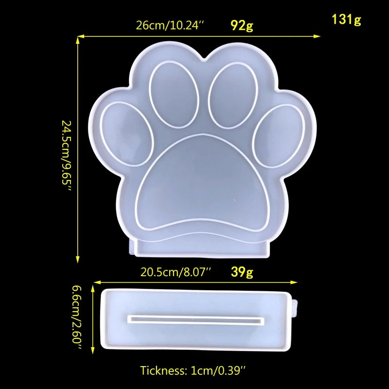 Dog Paw Photo Frame Mold