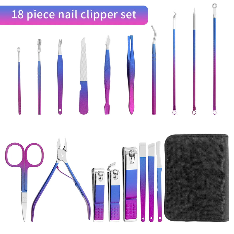 Manicure Pedicure Set with Travel Case