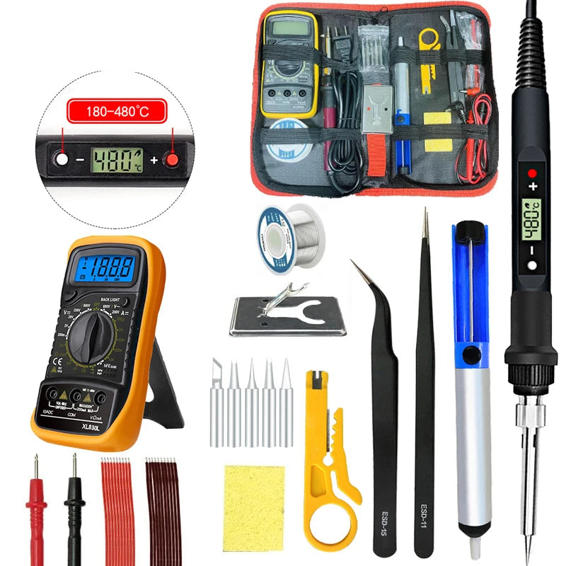 80W Digital Soldering Iron Set