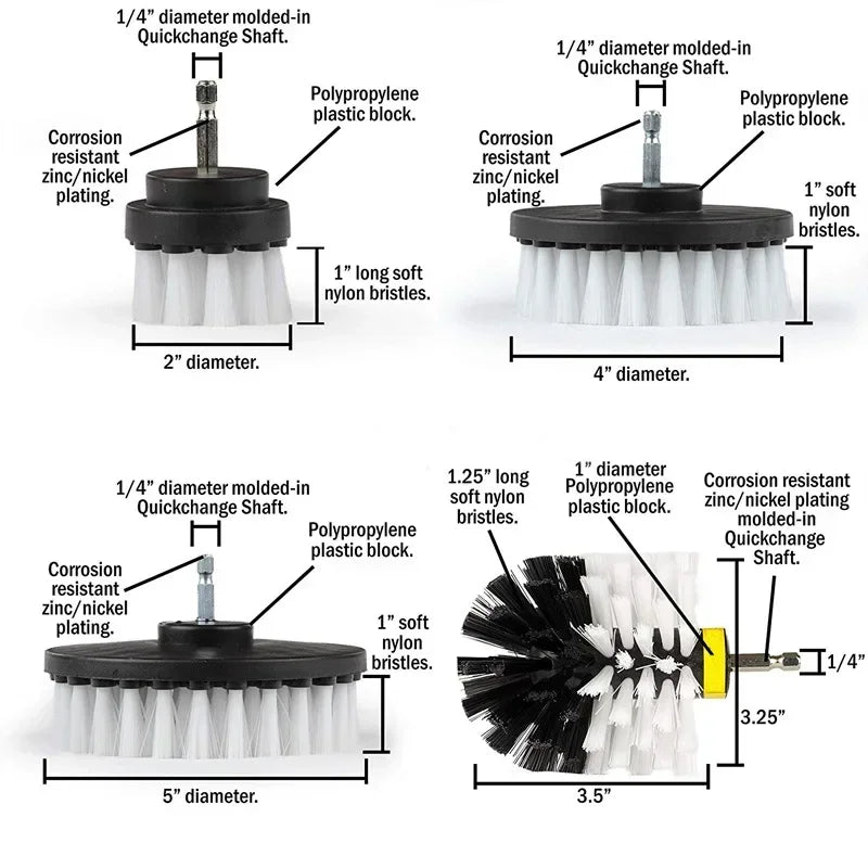 Power Scrubber Brush Set