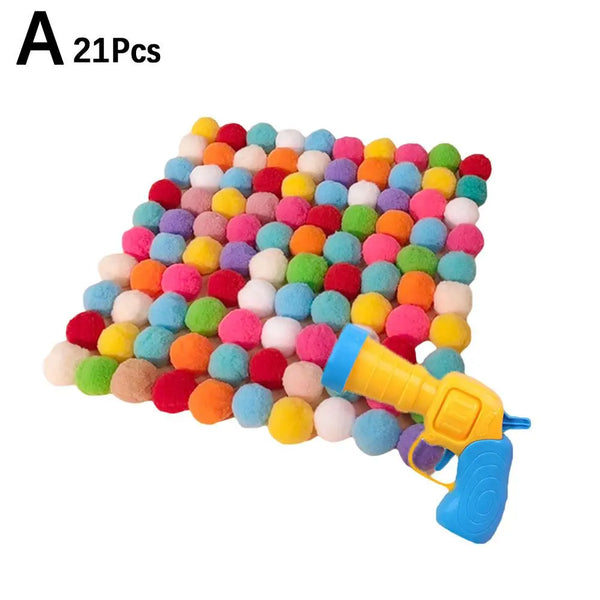 Interactive Cat Toy with Plush Balls