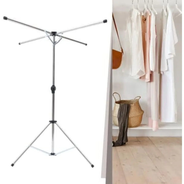 Folding Metal Drying Rack with Hooks