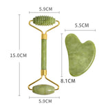 Jade Gua Sha & Roller Set