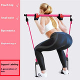 Pilates Fitness Stick with Elastic Rope