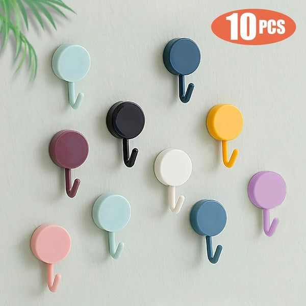 10PCS Self-Adhesive Wall Hooks