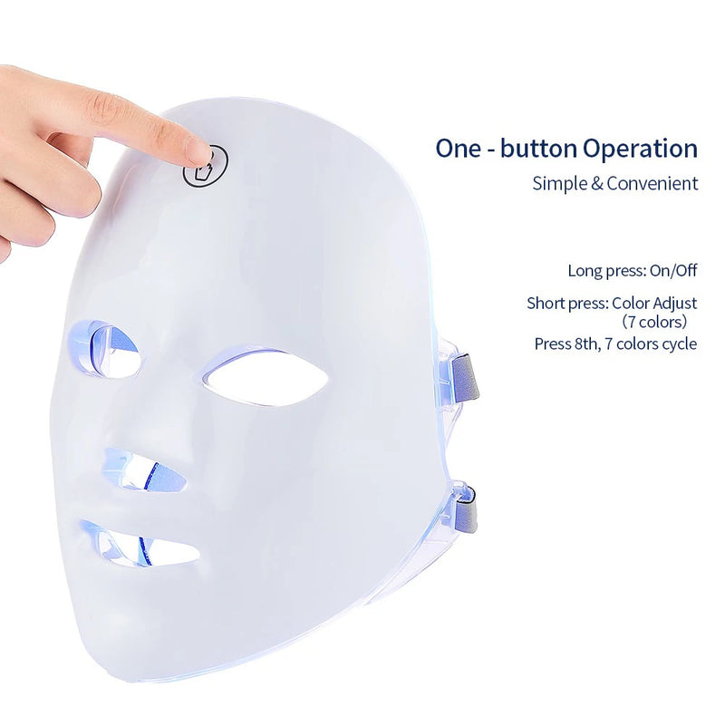 Rechargeable 7-Color LED Facial Mask