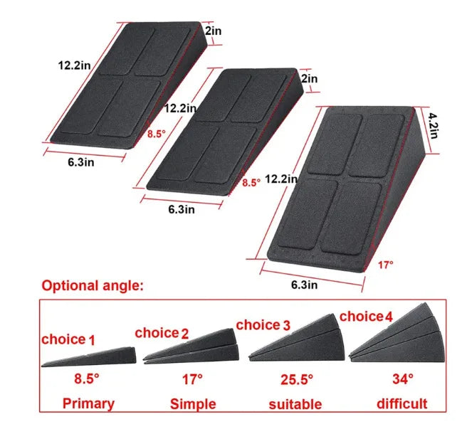 3PCS Adjustable Squat Wedge Blocks