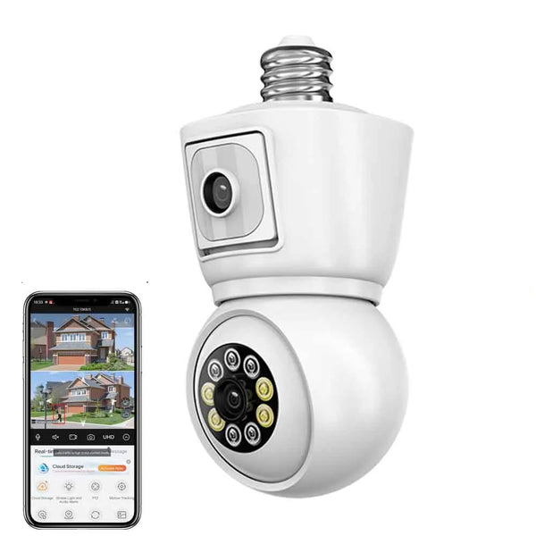 4K 8MP WiFi Bulb Camera with Auto Tracking