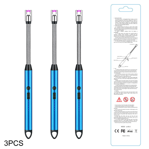 3PCS Rechargeable Plasma Lighters